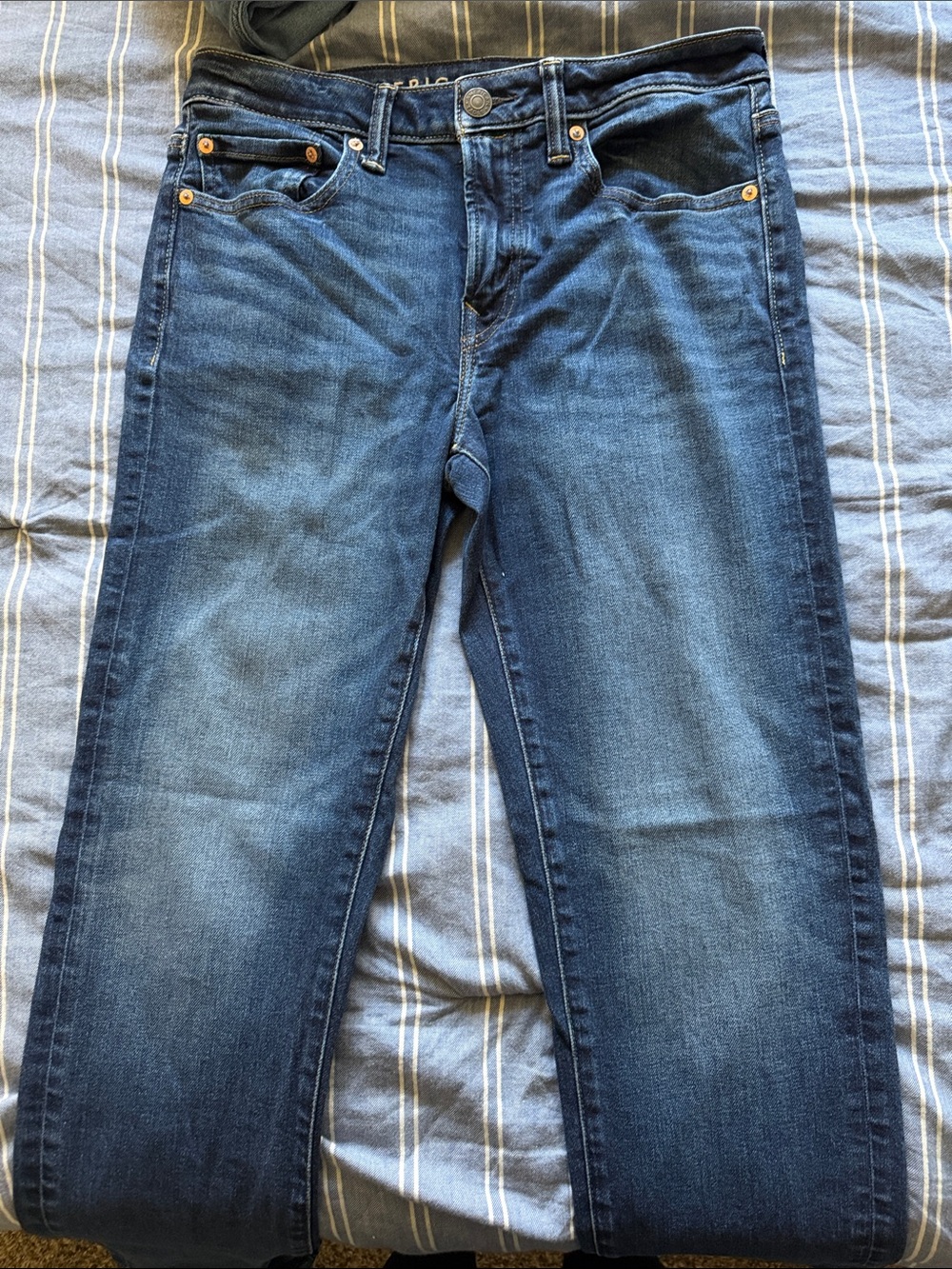American Eagle Outfitters Slim Denim Jeans in Blue Wash